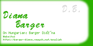 diana barger business card